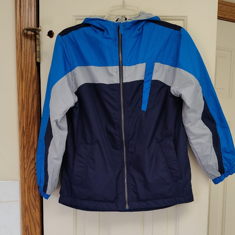 AQ Boy's Blue and Gray Lightweight Fall Jacket Weather-Resistant